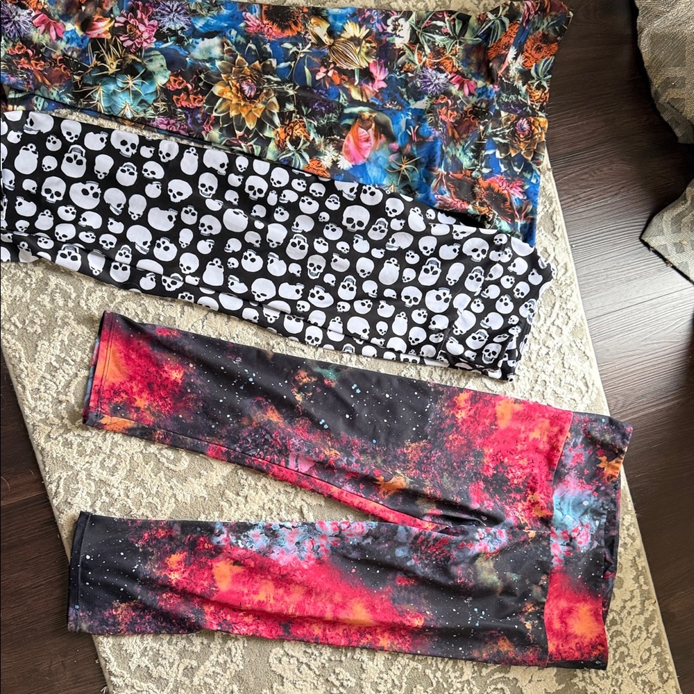 Colorful Patterned Leggings Set
